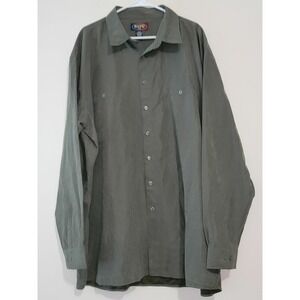 REPP LTD Mens Olive Green Long Sleeve Button Down Shirt 3XLT Big and Tall